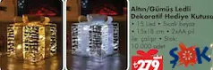 ALTIN/GÜMÜŞ LEDLİ DEKORATİF HEDİYE KUTUSU fiyat ve kampanya bilgisi